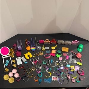 Barbie doll accessories lot of purses necklaces headbands jewelry- PRICE FIRM!